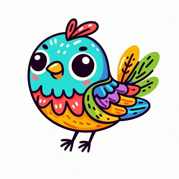 Animated Bird Drawing 4