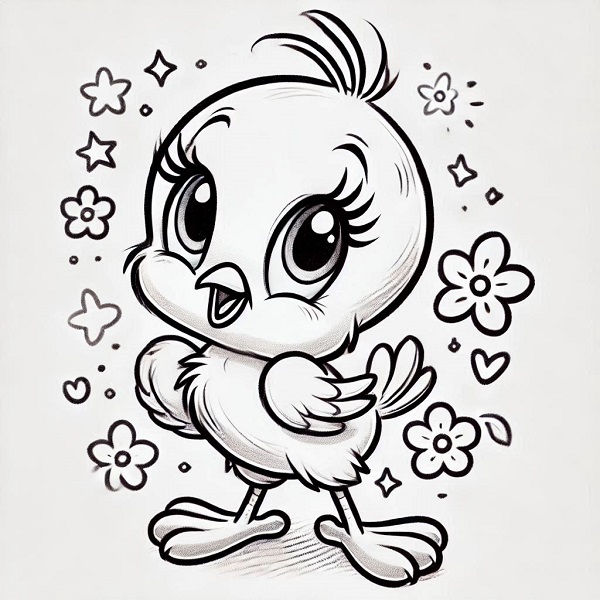 Baby Tweety Bird Drawing 11