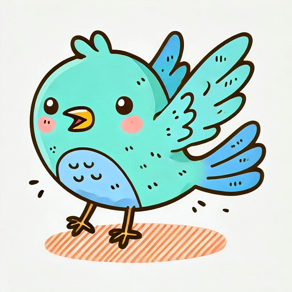 Cartoon Cute Bird Drawing 12