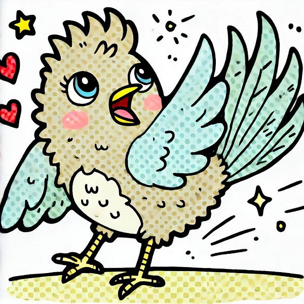 Cartoon Cute Bird Drawing 14