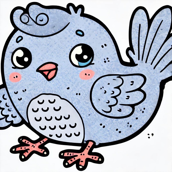 Cartoon Cute Bird Drawing 16