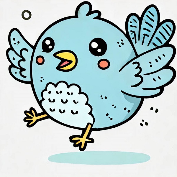 Cartoon Cute Bird Drawing 3