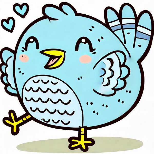 Cartoon Cute Bird Drawing 5