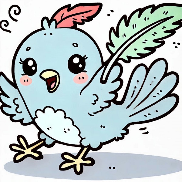 Cartoon Cute Bird Drawing 6