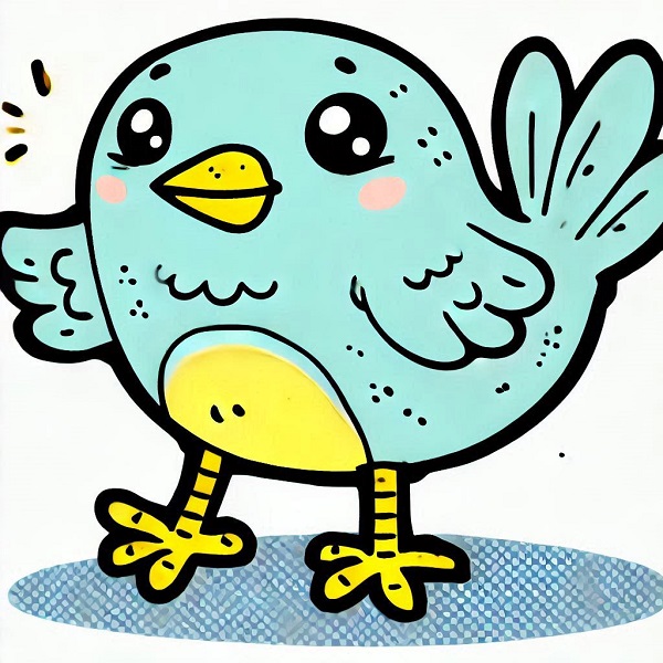 Cartoon Cute Bird Drawing 7