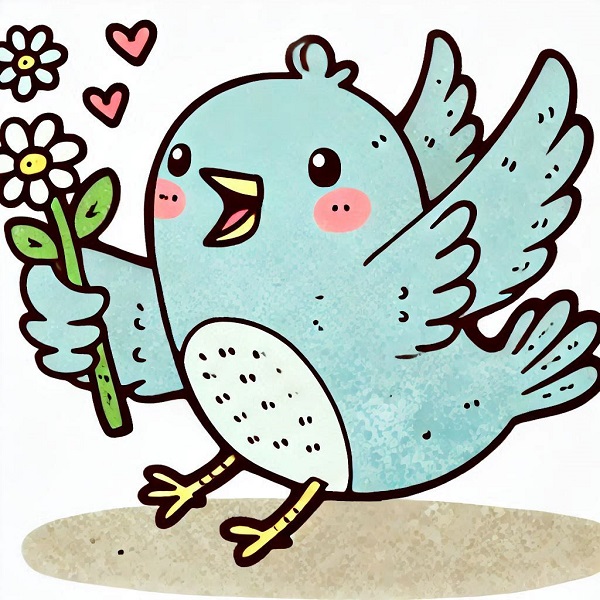 Cartoon Cute Bird Drawing 8