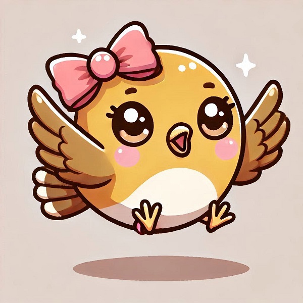 Chibi Cute Bird Drawing 3