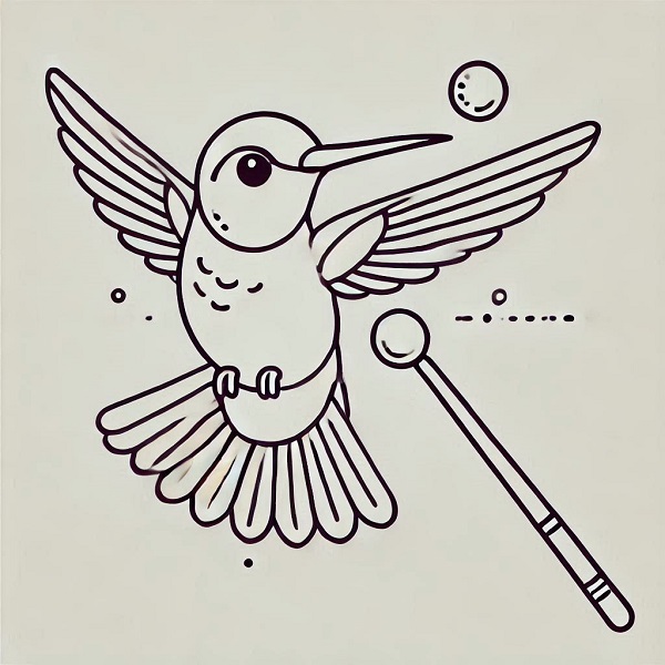 Cute Hummingbird Drawing 28