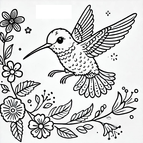 Cute Hummingbird Drawing 32