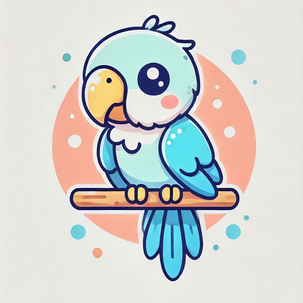 Cute Parrot Bird Drawing 10