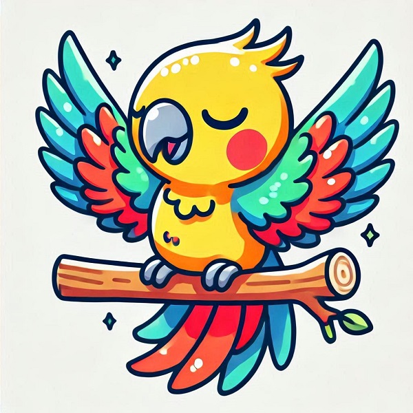 Cute Parrot Bird Drawing 18