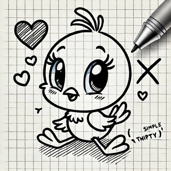 Cute Tweety Bird Drawing 14