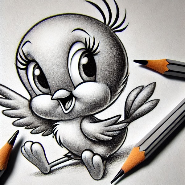 Pencil Tweety Bird Drawing 10