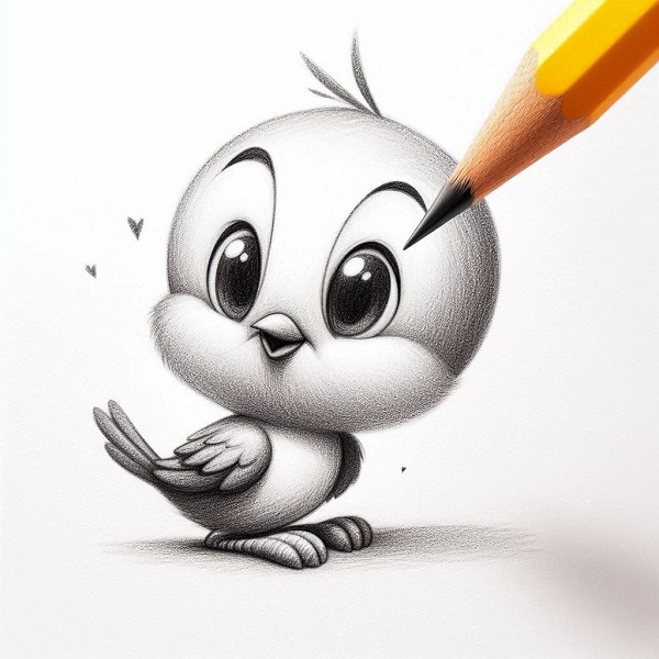 Pencil Tweety Bird Drawing 12