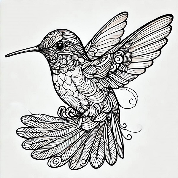 Ruby Throated Hummingbird Drawing 23