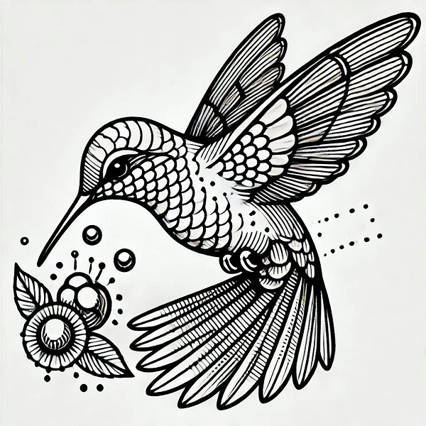 Ruby Throated Hummingbird Drawing 27