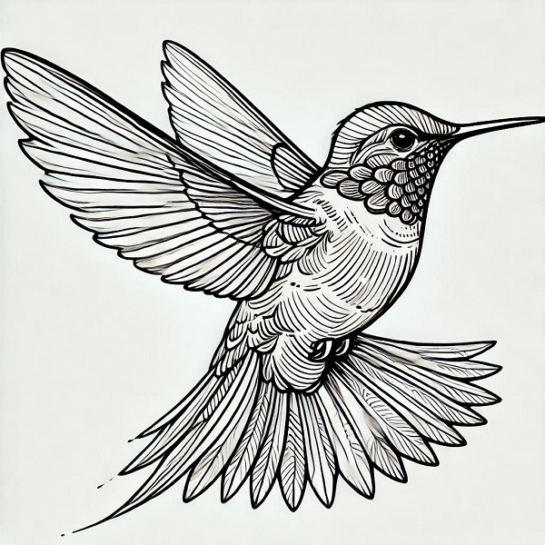 Ruby Throated Hummingbird Drawing 29