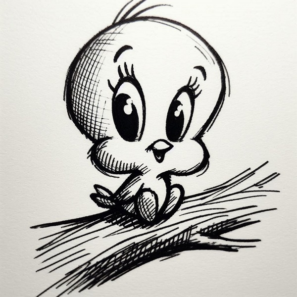 Tweety Bird Drawing 9