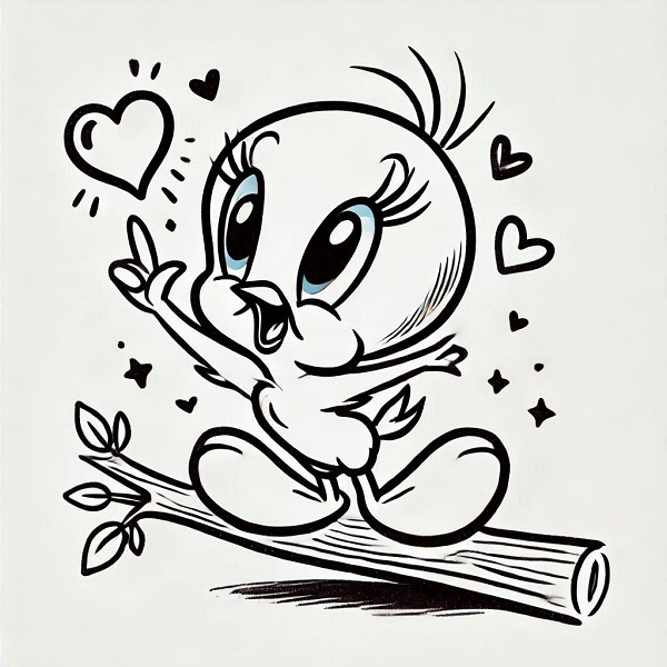 Tweety Bird Drawing Love 11