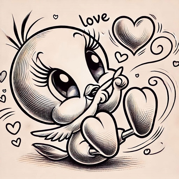 Tweety Bird Drawing Love 13