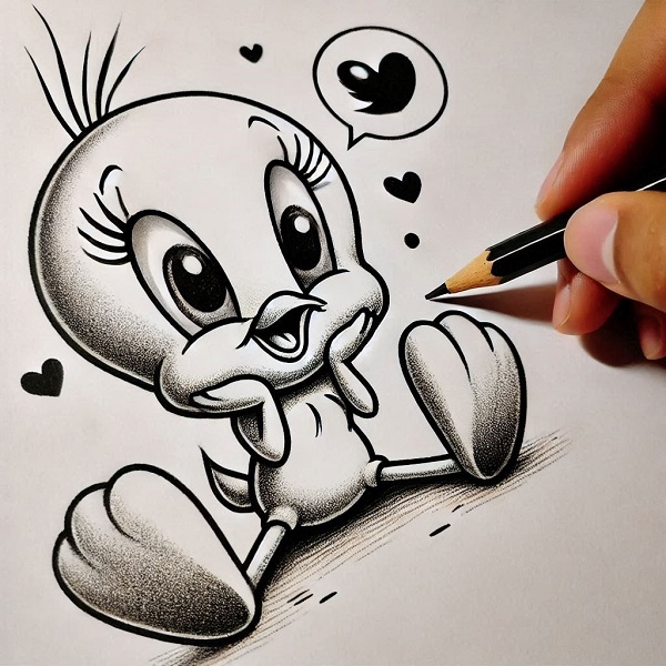 Tweety Bird Drawing Love 14