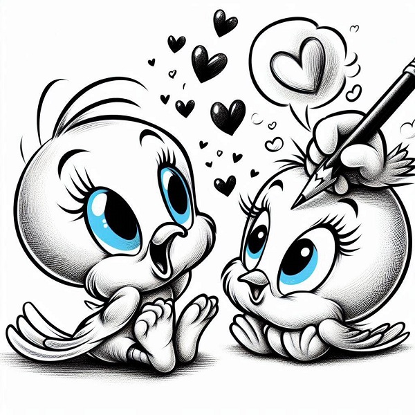 Tweety Bird Drawing Love 5