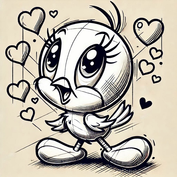 Tweety Bird Drawing Love 6