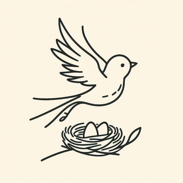 baby bird flying drawing 15