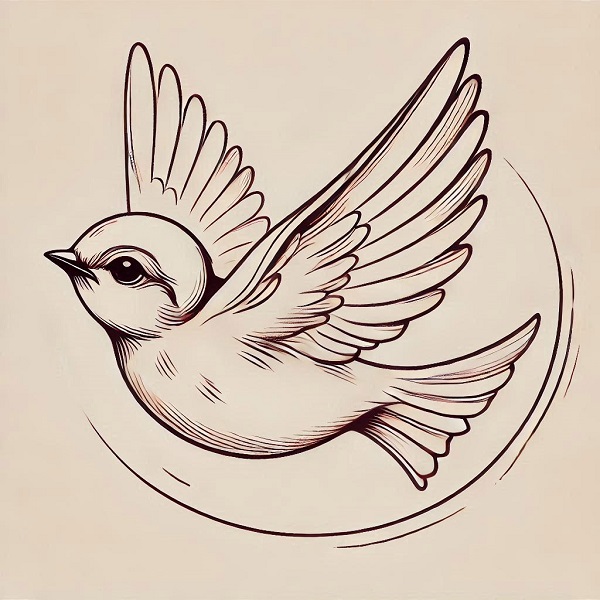 baby bird flying drawing 20