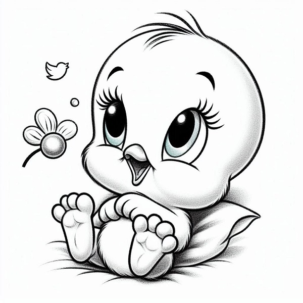 baby tweety bird drawing