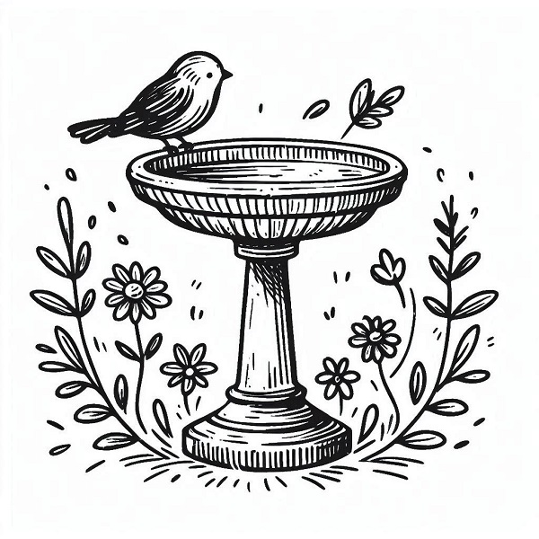 bird bath drawing 2