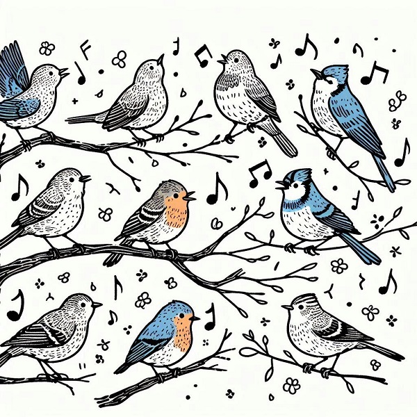 bird composition drawing 4