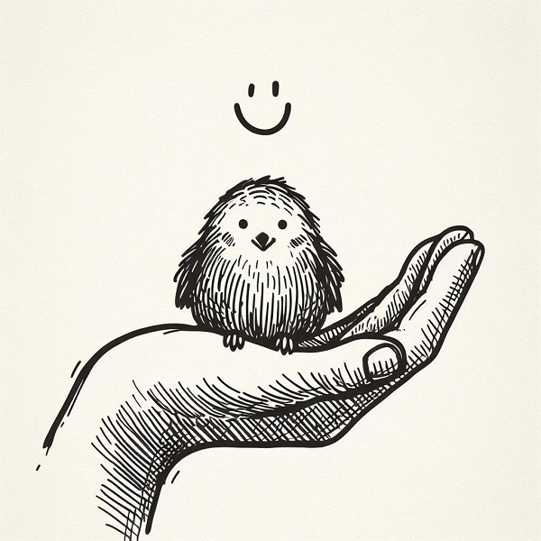 bird in hand drawing 2