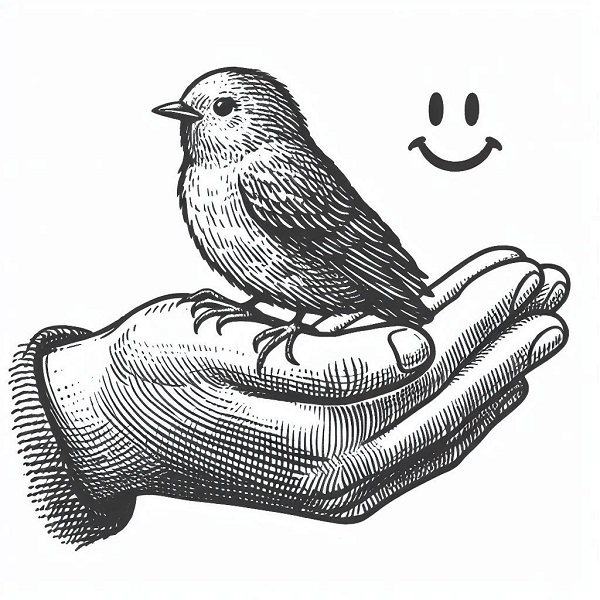 bird in hand drawing 4