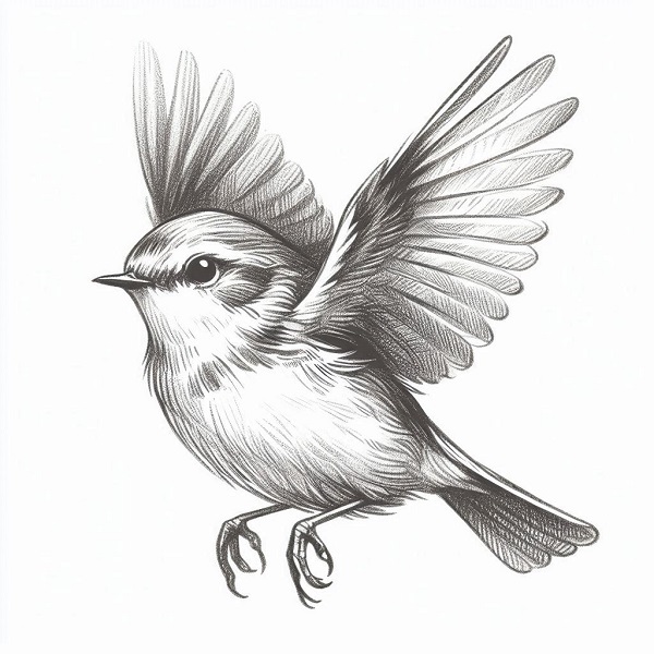 bird pencil drawing 4