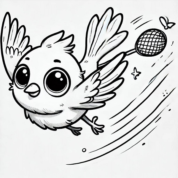 cartoon bird flying drawing 11