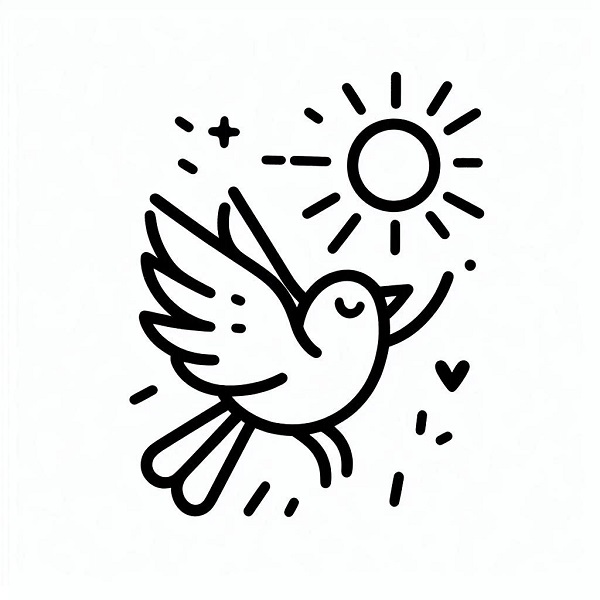 cartoon bird flying drawing 15