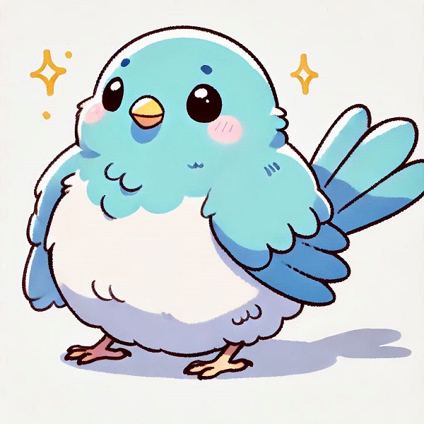 chubby cute bird drawing 11