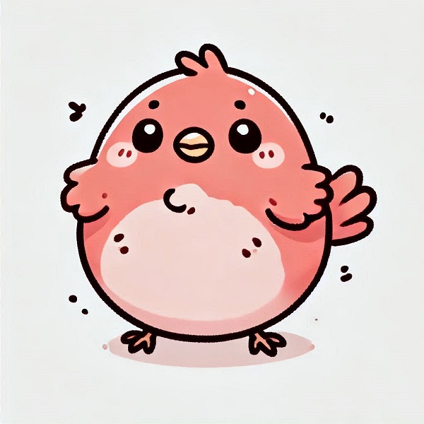 chubby cute bird drawing 5