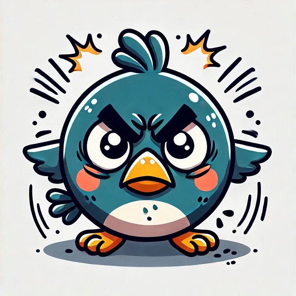 cute angry bird drawing 11