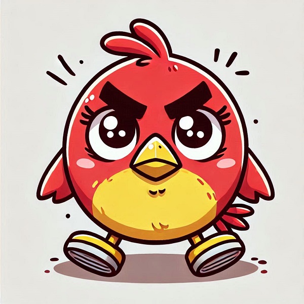 cute angry bird drawing 12