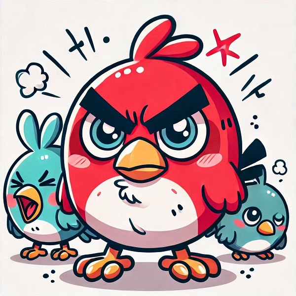 cute angry bird drawing 14