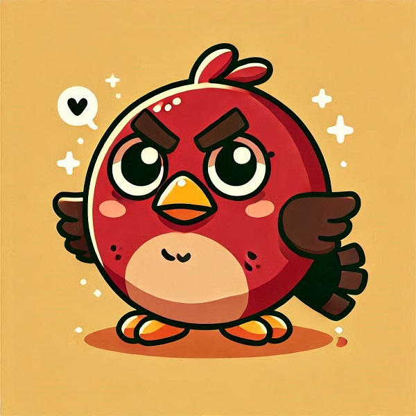 cute angry bird drawing 16