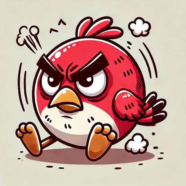 cute angry bird drawing 2