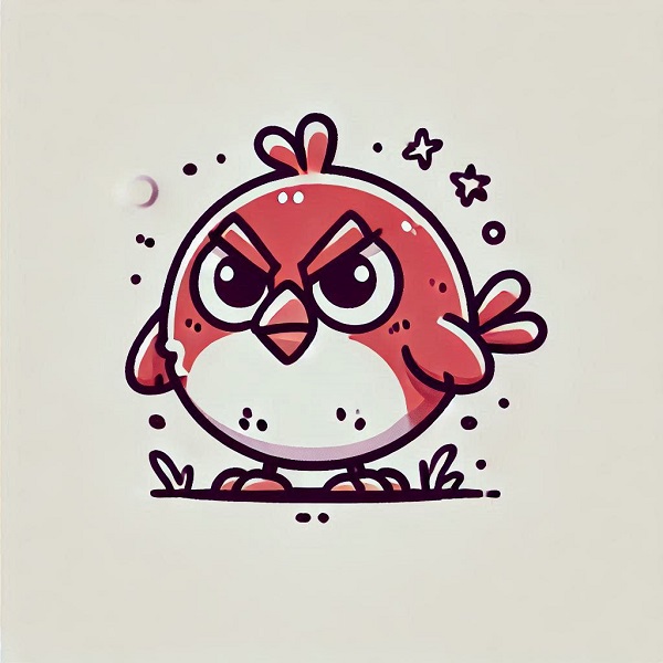 cute angry bird drawing 3