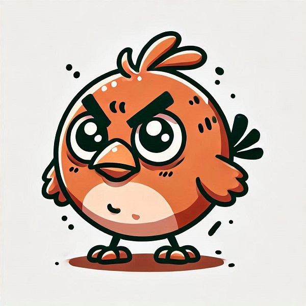 cute angry bird drawing 5