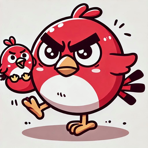 cute angry bird drawing 9