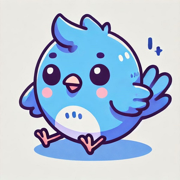 cute blue bird drawing 4