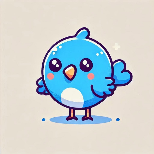 cute blue bird drawing 6