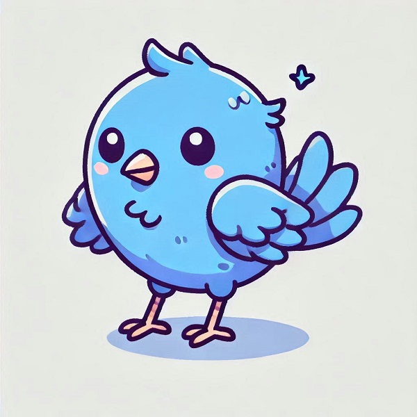 cute blue bird drawing 7